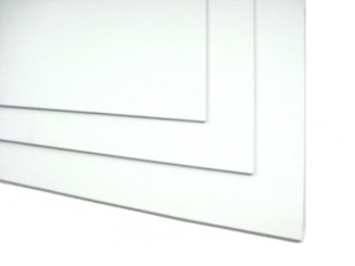 KYDEX, Platte ca. 200x300 mm, Stärke ca. 1,8 mm, Farbe: Weiß