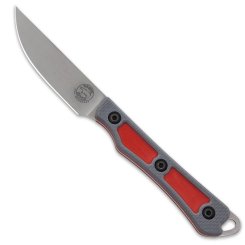 White River Fahrtenmesser Smith & Sons Shoal, Gray/Red G10 
