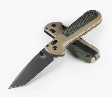 Benchmade Taschenmesser 431BK-1 REDOUBT, Tanto, Green Grivory 
