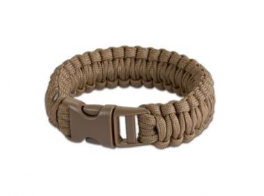 JG Armband Survival bracelet coyote brown 9 inch 