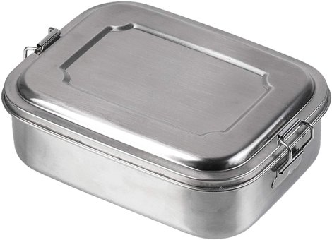 Mil-Tec - Lunchbox, Stainless Steel, 16x13x6,2 cm 