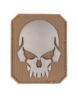 Mil-Tec Patch 3D SKULL PVC m. Klett, Dark Coyote 