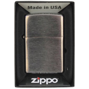 Zippo-Feuerzeug, chrom-gebürstet, unbefüllt 