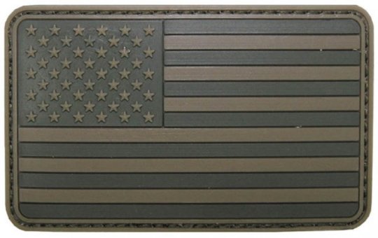 Klettabzeichen "USA" oliv, (3D-Patch) 