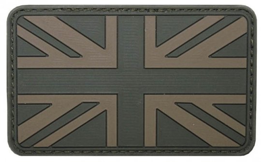 Klettabzeichen "Großbritannien", oliv (3D-Patch) 