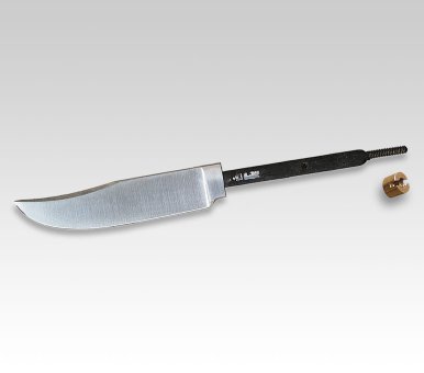 Linder Fahrtenmesser-Klinge, rostfrei, Gewindeangel, 10 cm 