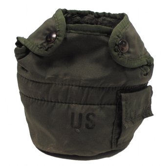 US Feldflaschenbezug, gebraucht, original, Oliv 