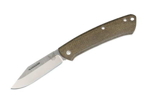 Benchmade Taschenmesser 318 Proper, Dark Brown Canvas Micarta 