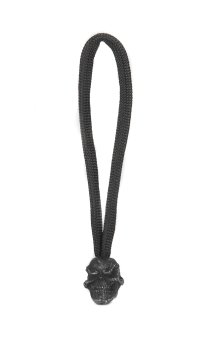 Standard Zipper Grins Skull - Zinn (schwarz oxidiert) 