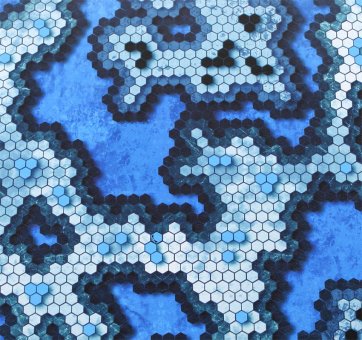 KYDEX, Platte ca. 200x300 mm, Stärke ca. 2,0 mm, HexCam - 3D Blue Ridge 