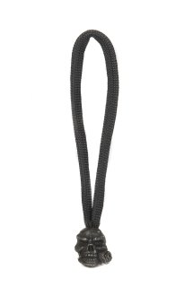 Standard Zipper Rose Skull - Zinn (schwarz oxidiert) 